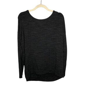 Loy & Gray Womens Long SleeveOpen Back Shirt Dark Gray Size XL